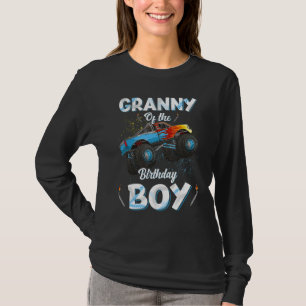 Oma van de Verjaardagsjongen Monster Truck Dag Vro T-shirt