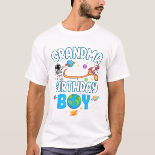 Oma van de Verjaardagsjongen Ruimtevaarder Familie T-shirt