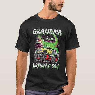 Oma van de Verjaardagsjongen T Rex Monster Truck B T-shirt