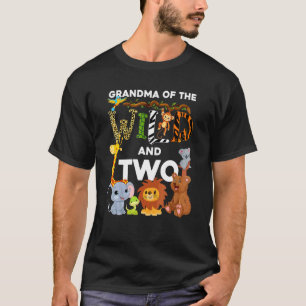 Oma van de wilde en twee dierentuin Birthday Safar T-shirt