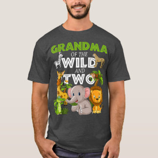 Oma van de Wilde Twee Zoo Birthday Safari T-shirt