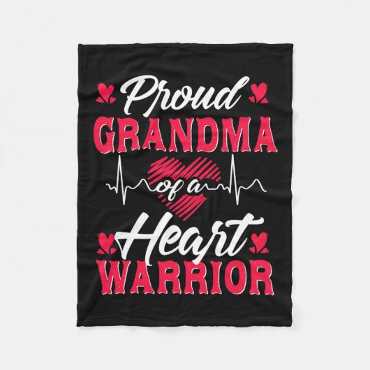 Oma van een hart krijger CHD bewustzijn Fleece Deken (Voorkant)