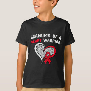 Oma van een hart krijger CHD Ziekte bewustzijn C T-shirt