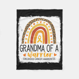 Oma van een krijger kinderkanker Leopard Prin Fleece Deken
