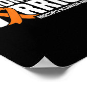 Oma van een krijger MS Multiple Sclerosis Awarene Poster (Hoek)