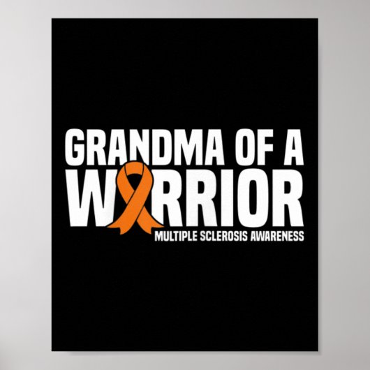 Oma van een krijger MS Multiple Sclerosis Awarene Poster (Voorkant)