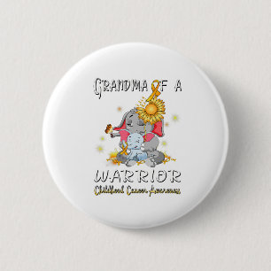 Oma van een krijger Olifant Kinderkanker Figuur Ronde Button 5,7 Cm