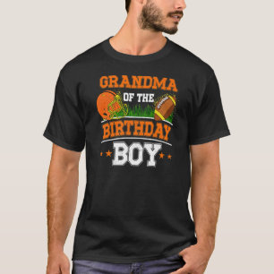 Oma van het Birthday Boy Football Soccer Theme T-shirt