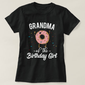 Oma van het jarige meisje Funny Donut T-shirt