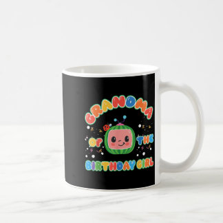 Oma van het jarige meisje Funny Melon Familie Koffiemok