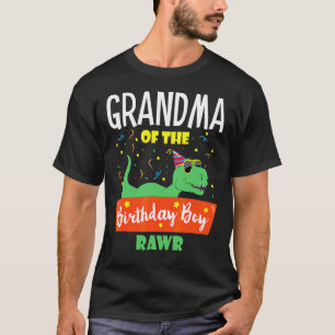 Oma van het T-shirt van de Birthday Boy Dinosaur R