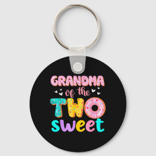 Oma van het tweejarige verjaardagsmeisje Two Sweet Sleutelhanger