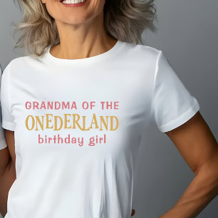 Oma van het verjaardagsmeisje Alice in Wonderland T-shirt