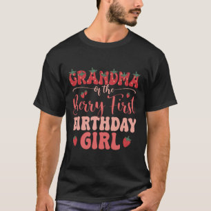 Oma van het verjaardagsmeisje Berry eerste familie T-shirt