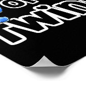 Oma van Twins Funny Quote Gezegde Moederdag Poster (Hoek)