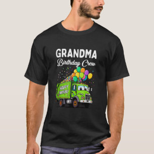 Oma Verjaardag Crew Jongen Vuilniswagen Verjaardag T-shirt