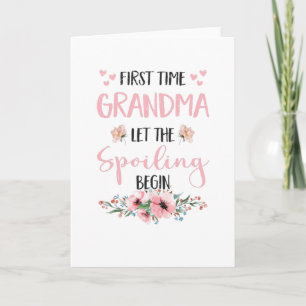 Oma Verwachtend Omi Grootouders Baby Bloemen Kaart
