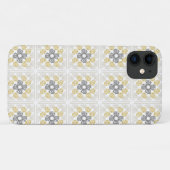 Oma vierkante schets ontwerp geel grijs Case-Mate iPhone case (Achterkant (horizontaal))