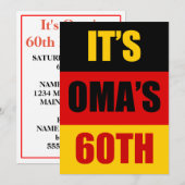 Oma viert 60ste verjaardag Duitse vlag Kaart (Voorkant / Achterkant)