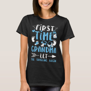 Oma voor het eerst oma laat de verwennerij beginne t-shirt