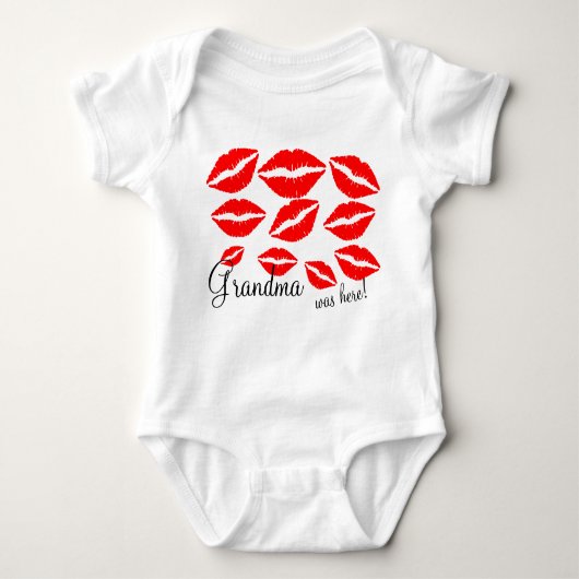 Oma was hier kussen baby bodysuit (Voorkant)