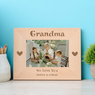 Oma we love you Black Hearts Naam Eenvoudig Gegraveerde Lijstjes