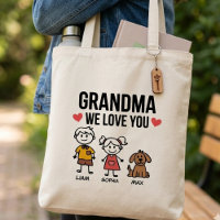 Oma We Love You Kids Illustratie Familie