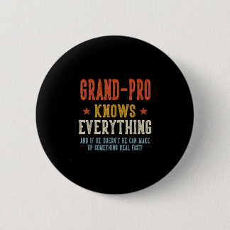 Oma weet alles vaderdag retro ronde button 5,7 cm