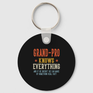Oma weet alles vaderdag retro sleutelhanger