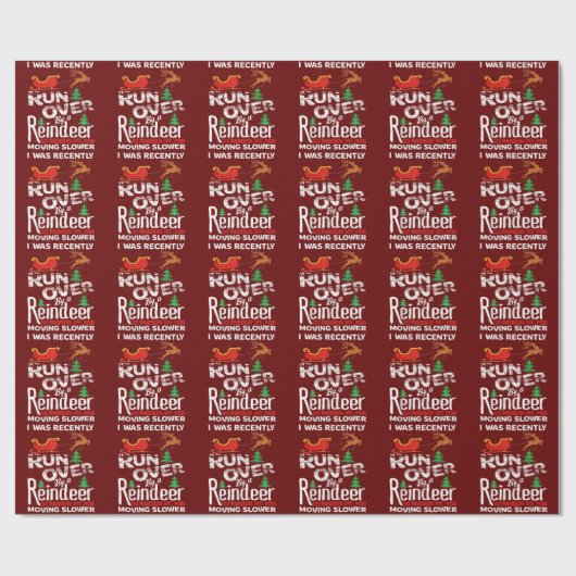 Oma werd met een rendierKerstmis overreden, dus Pa Cadeaupapier (Vlak)