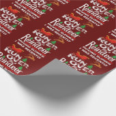 Oma werd met een rendierKerstmis overreden, dus Pa Cadeaupapier (Hoek)