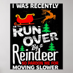 Oma werd met Kerstmis overreden door een rendier D Poster