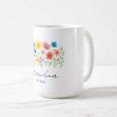 Oma Wildflower Mok | Aangepaste set. Year- (Voorkant rechts)