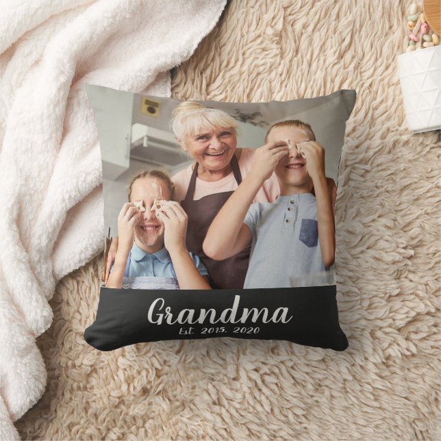 Oma Wit Script Foto Kussen (Deken)