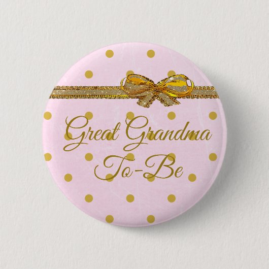 Oma wordt Baby shower roze en gouden Button (Voorkant)