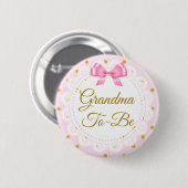 Oma wordt Baby shower roze en gouden Button (Voorkant /achterkant)