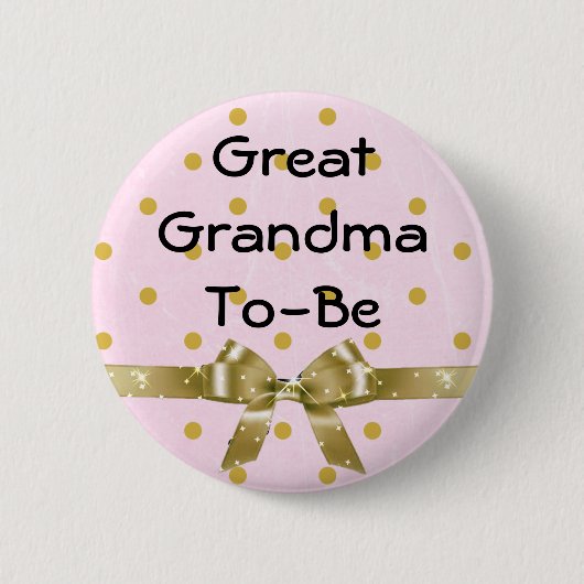 Oma wordt Baby shower roze en gouden Button (Voorkant)