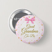 Oma wordt Baby shower roze en gouden Button (Voorkant /achterkant)
