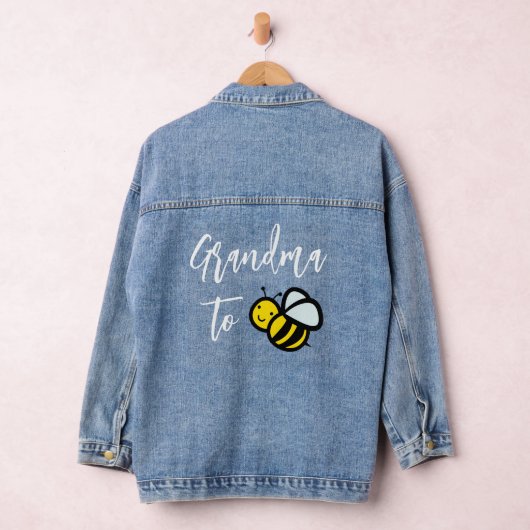 Oma wordt bijenbabyfeest bruiloft  denim jacket (Hangar)