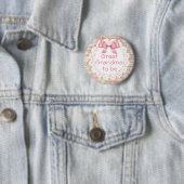 Oma wordt Pink Bow Baby shower Button (In situ)