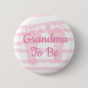 Oma wordt Pink Girl Baby shower knop Ronde Button 5,7 Cm