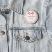 Oma wordt Tan en Pink Bow Baby shower Button (In situ)