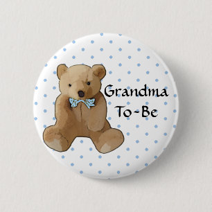 Oma wordt Teddy Bear Baby shower Button