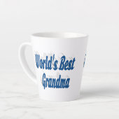 Oma zee blauwe typografie Moederdag Latte Mok (Linkerhoek)