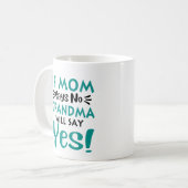 Oma zegt ja Moederdag Gift Koffiemok (Voorkant links)