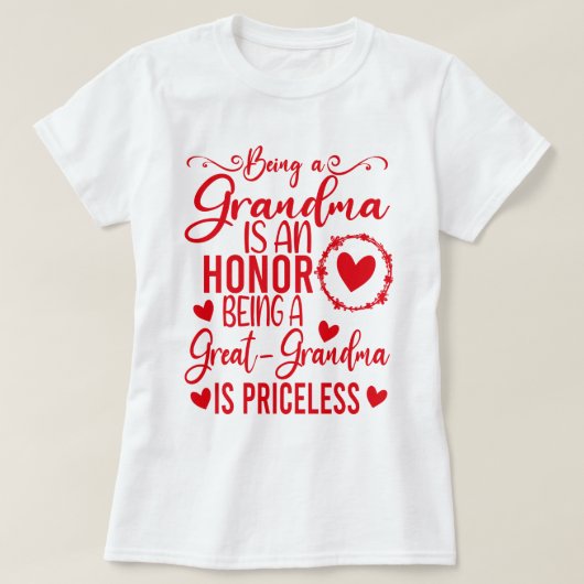 Oma zijn is een eer grootmoeder te zijn t-shirt (Design voorkant)