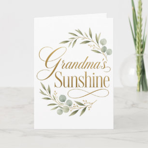 Oma Zonneschijn Botanische Liefde Kaart
