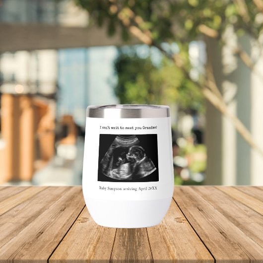 Oma zwangerschapsaankondiging echografie foto