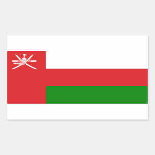 Omaanse vlag, vlag van Oman Rechthoekige Sticker
