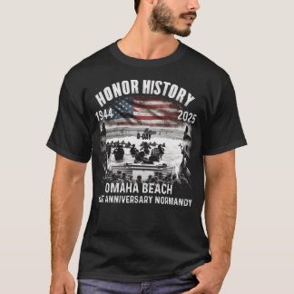 Omaha Beach D-Day 81 ST Jubileum 1944 T-shirt